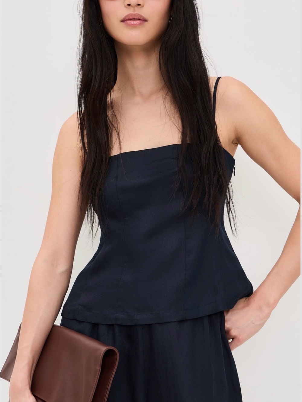 Jenni Kayne Kinney Top  Navy Spaghetti Strap Tank